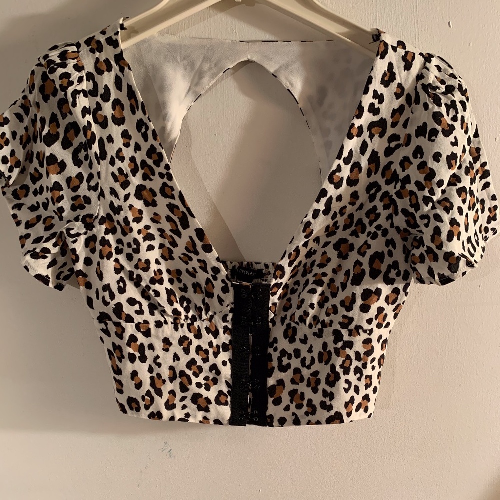Cheetah Print Crop Top (Sz S)